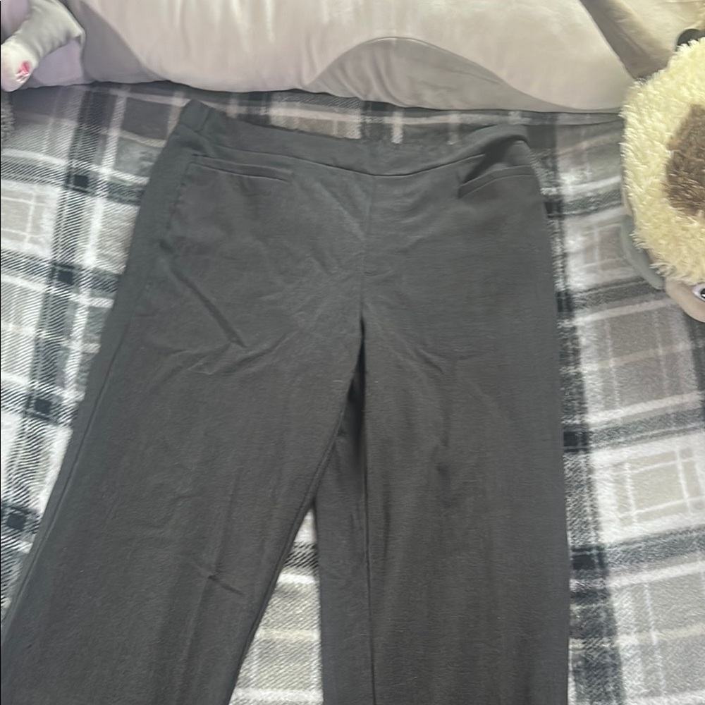 Time and Tru Gray Trousers with Wide Waistband